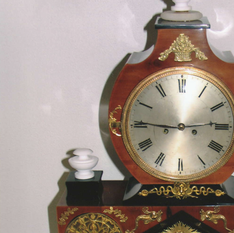 Stolní sloupkové hodiny – zámek Jemniště 1866